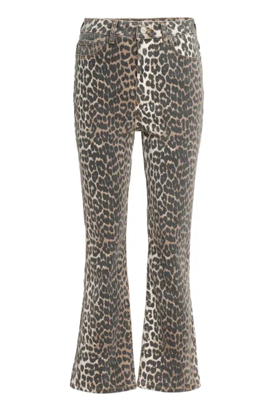 Ganni Animalier Jeans In Multi