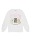 Ganni Have A Nice Day Long-sleeved Top In White