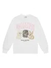 Ganni Oversized Printed Organic And Recycled Cotton-jersey Sweatshirt In White