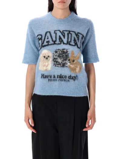 GANNI GANNI ANIMALS SS JUMPER