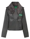 Ganni Anorak Multicolor Tartan Jacket In Black