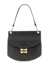 Ganni Small Shoulder Bag With Adjustable Strap And Gold-tone Hardware In Black