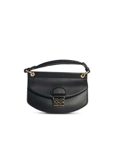 Ganni 'apo-g' Black Leather Bag