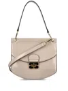 Ganni Apo-g Patent Small Bag In Neutrals