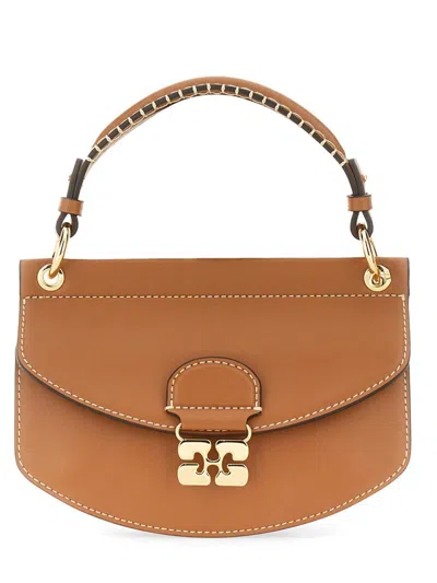 Ganni Apo-g Mini Bag In Buff