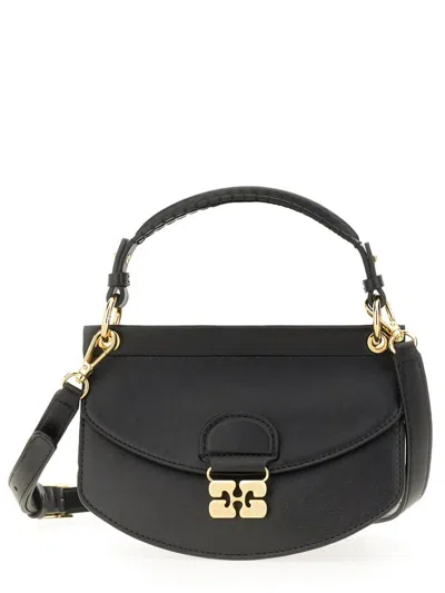 Ganni Apo-b Mini Handbag In Black