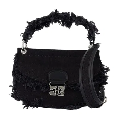 GANNI GANNI APO G MINI CROSSBODY - COTTON - BLACK