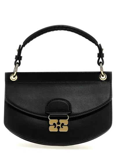 Ganni Apo-g Mini Handbag In Black