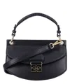 Ganni Apo-g Mini Handbag In Black