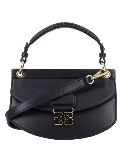 Ganni Apo-g Mini Handbag In Black
