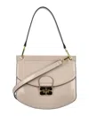 Ganni Apo-g Patent Small Bag In Neutrals