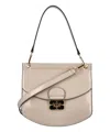 Ganni Apo-g Patent Small Bag In Beige