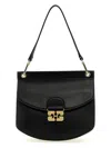 Ganni Small Shoulder Bag With Adjustable Strap And Gold-tone Hardware In Black