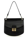 Ganni Small Shoulder Bag With Adjustable Strap And Gold-tone Hardware In Black