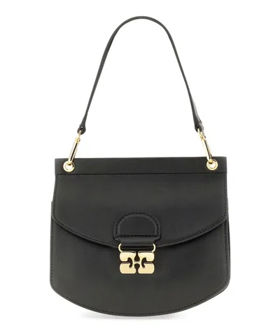 Ganni Apo-g Small Shoulder Bag In Black