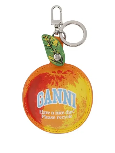 Ganni Apple Coin Purse In Multi