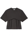 Ganni Appliqué-detail T-shirt In Black