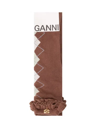 Ganni Argandle Socks, Chicory Coffee Mini Style