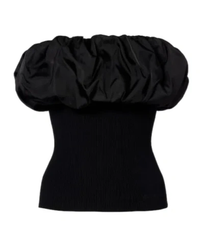 Ganni Argyle Wool And Cashmere Cardigan In Black