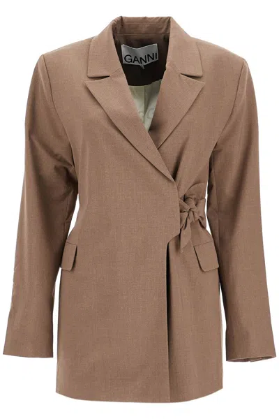 GANNI GANNI ASYMMETRICAL BLAZER