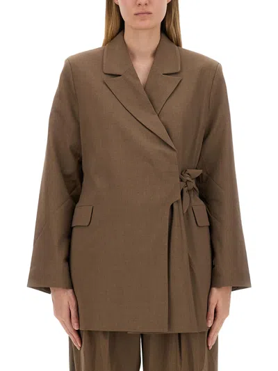 GANNI ASYMMETRICAL BLAZER