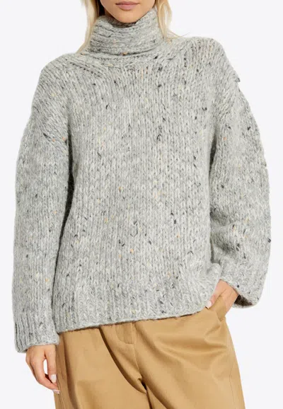 Ganni Back-slit Wool Sweater