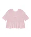 Ganni Backless Blouse In Pink