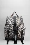 Ganni Leopard Printed Drawstring Backpack