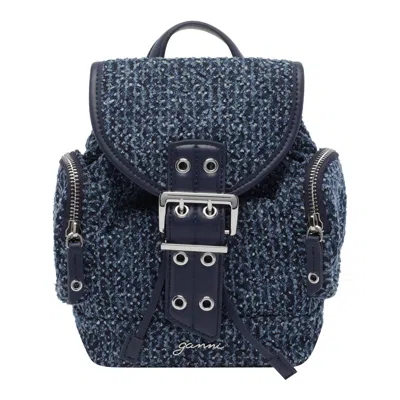 Ganni Backpack In Blue