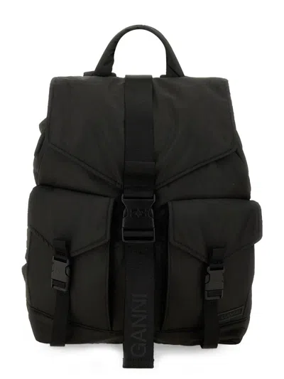 Ganni Backpack With Logo