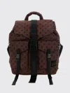 Ganni Brown Re-tech Printed Nylon Backpack In Brown
