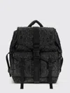 Ganni Quilted Backpack With Buckle Closure And Adjustable Straps In Black