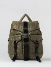 Ganni Nylon Backpack Quilt Pattern Top Handle In Green