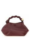 Ganni Borsa A Mano Bou Bag Small Burgundy