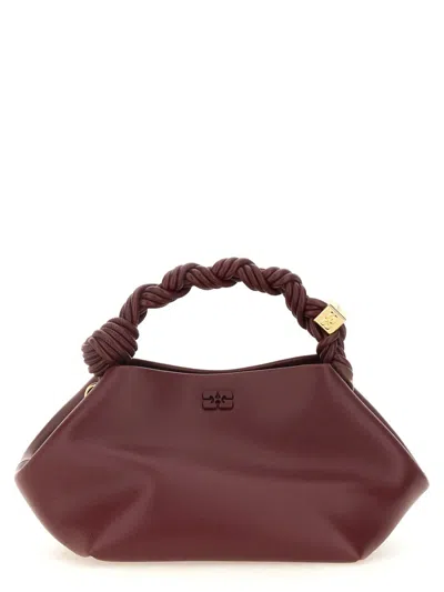 Ganni Women Small Bou Handbag In Burgundy