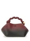 Ganni Small Bou Bag In Burgundy