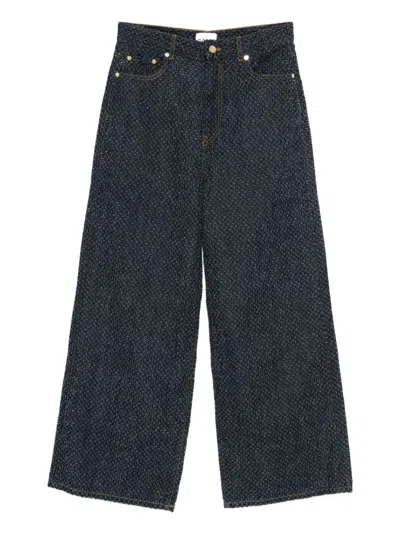 Ganni Baggy Denim Jeans In Blue