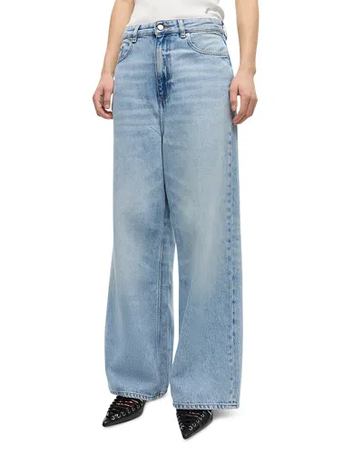 Ganni Baggy Jeans In Light Blue