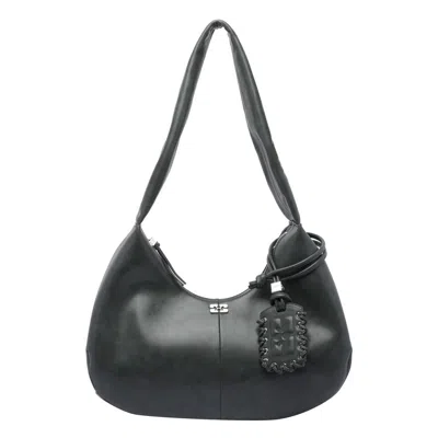 Ganni Women Medium Bou Hobo Bag In Black