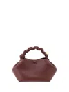 Ganni Bou Red Handbag With Butterfly Logo And Hand-braided Strands In Leather Woman