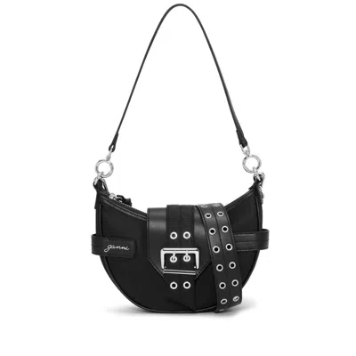 Ganni Small Bucky Shoulder Bag In Black