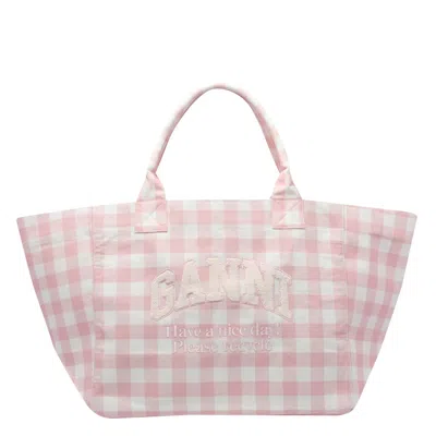 Ganni Xxl Logo Shopper Bag