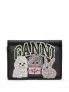 Ganni Wallet  Woman Color Black In Black