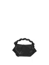 Ganni Bou Bag Mini Shoulder Bag In Black Polyester