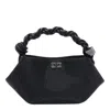 Ganni Bou Bag Mini Shoulder Bag In Black Polyester In Black