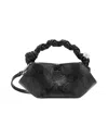 Ganni Mini Bou Twisted-handle Tote Bag In Black