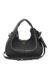 Ganni Bag Hobo Mini Grained In Black
