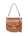 Ganni Womens Caramel Cafe Apo-g Small Recycled-leather Blend Cross-body Bag In Carammel