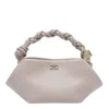 Ganni Beige Bag With Braided Handle In Neutral