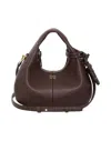 Ganni Borsa A Mano Mini Hobo Chicory Coffee In Brown